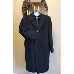 Men’s Wool Overcoat Vintage 1950s 1960s St. Clement Velour Union Made Size 44 L